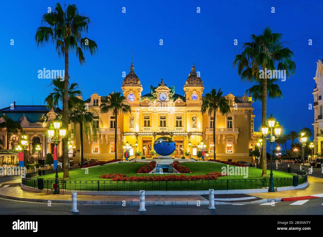 Monte Carlo, Monaco. Avant de le Grand Casino. Banque D'Images
