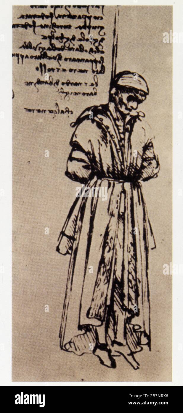 Léonard de Vinci. Le Man. pendu Portrait de Bernardo di Bandino Baroncelli. 1479 Banque D'Images