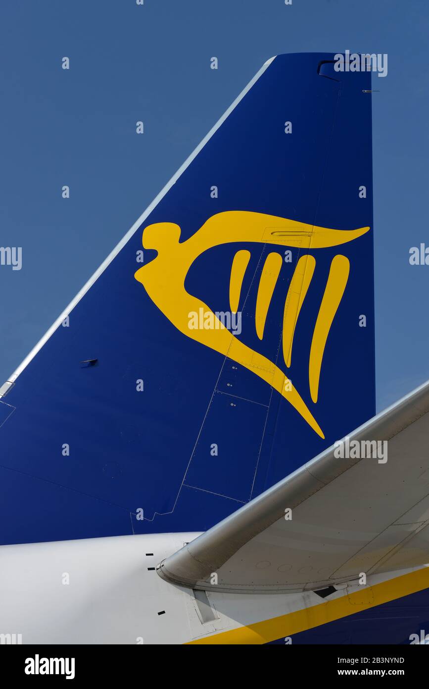 Ryanair Flugzeug, Flughafen Koeln / Bonn, Nordrhein-Westfalen, Allemagne Banque D'Images