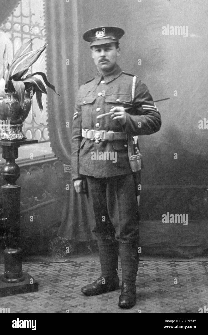 ww1 soldat à baïonnette Banque D'Images