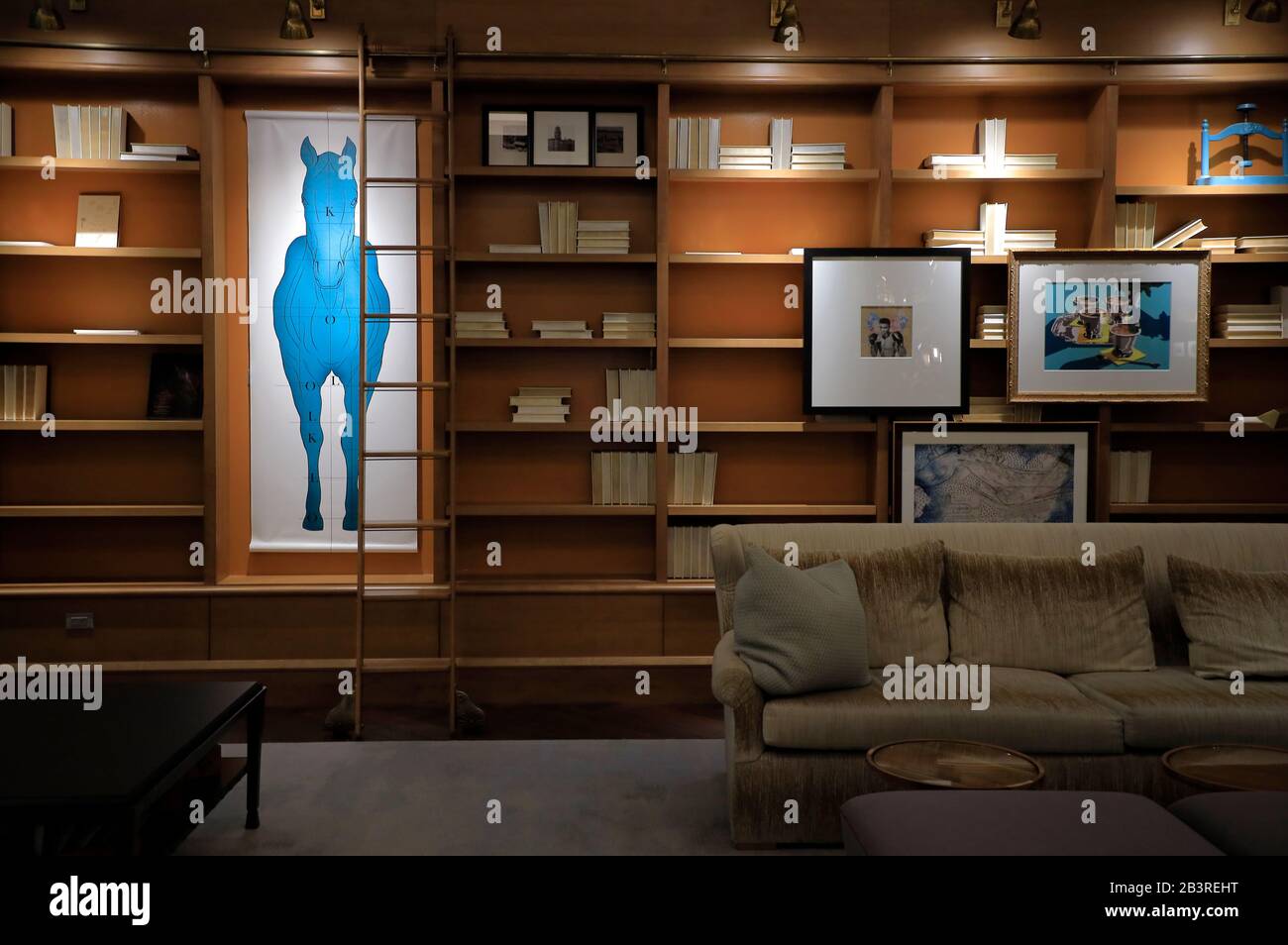 Bibliothèque Bar À Omni Louisville Hotel.Louisville.Kentucky.Usa Banque D'Images