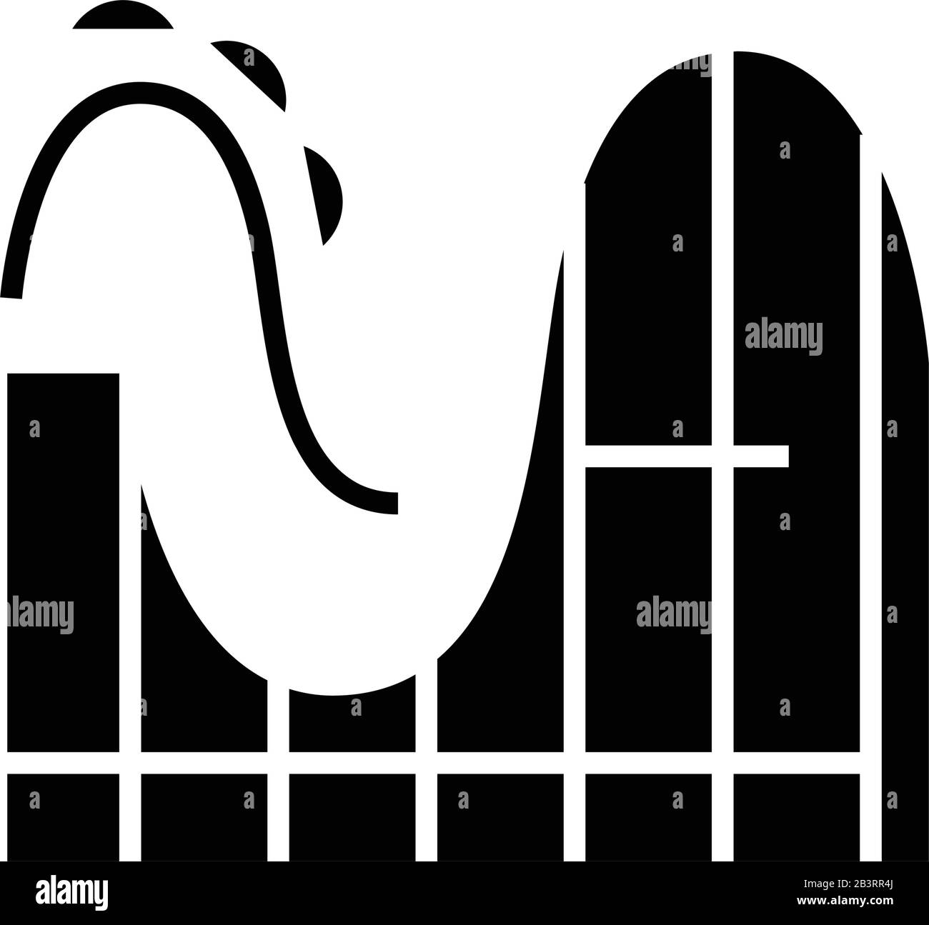 Icône noire de commutation, illustration du concept, symbole vectoriel plat, signe glyphe. Illustration de Vecteur