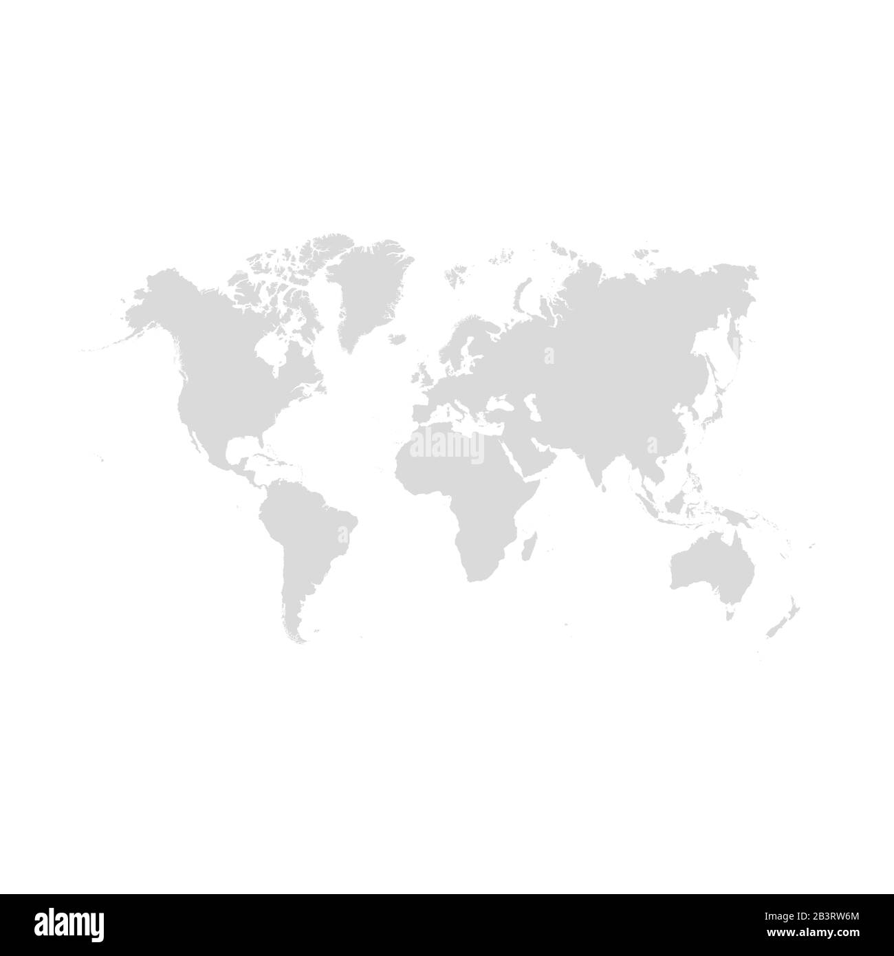 Carte du monde isolée sur fond blanc - vecteur de stock. Illustration de Vecteur
