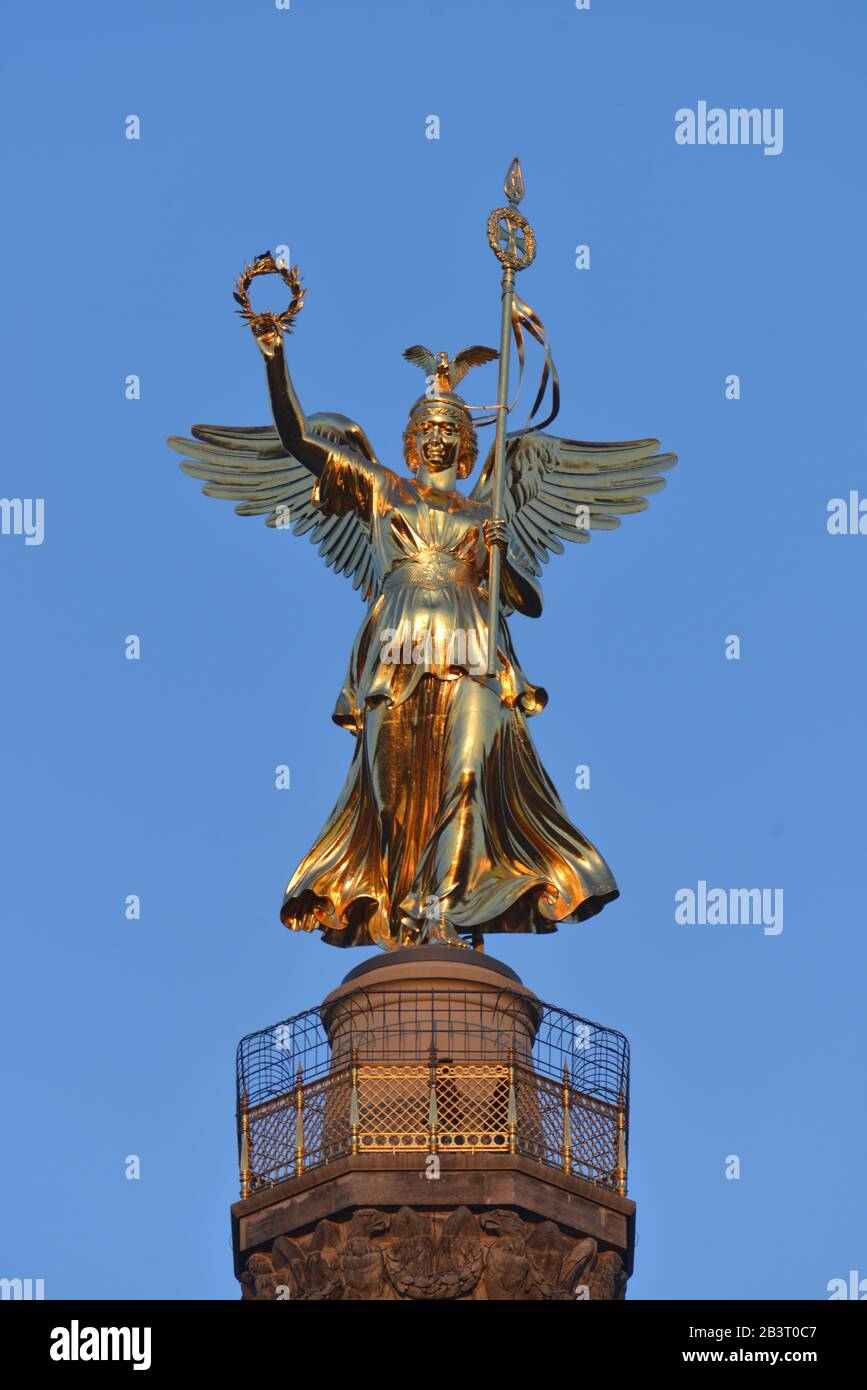 Siegessaeule, Grosser Stern, Tiergarten, Berlin, Deutschland / Siegessäule Banque D'Images