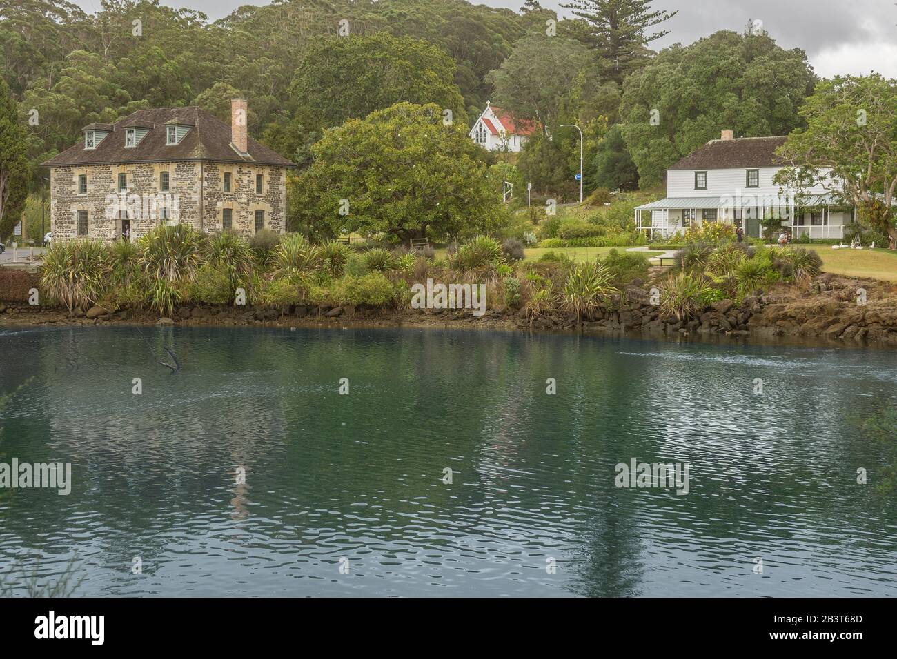 Nouvelle-Zélande, Île Du Nord, Baie Des Îles, Kerikeri Inlet, Stone Store Et Kemp House Banque D'Images