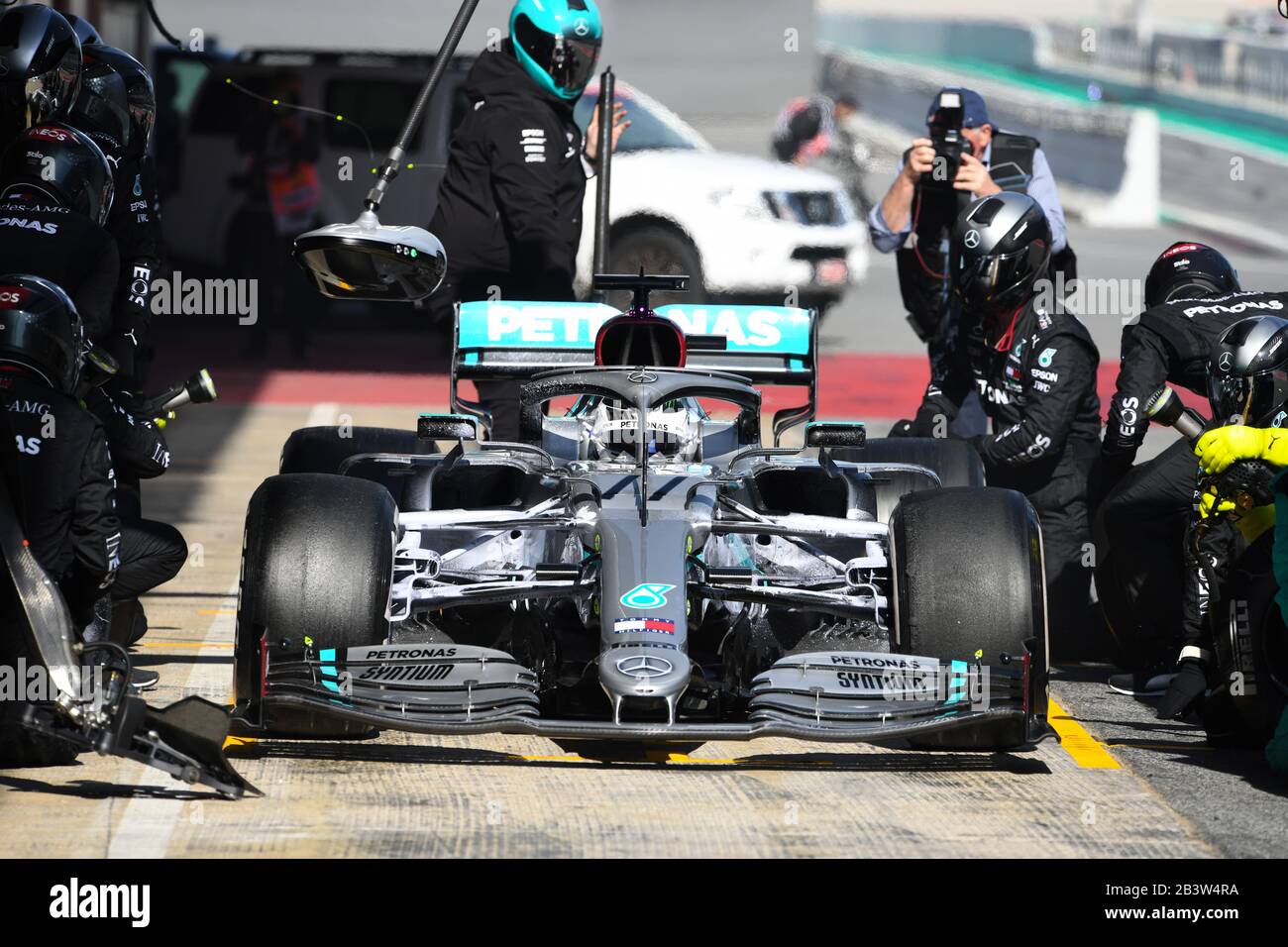 Circuit de Barcelone-Catalunya à Montmelo Spanien 19.2.2020, Formel 1 Wintertest, Valteri Bottas (fin), Mercedes AMG Petronas beim Boxenstopp Banque D'Images