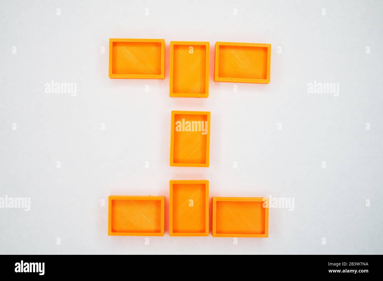 Lettre de l'alphabet latin I de briks orange Banque D'Images