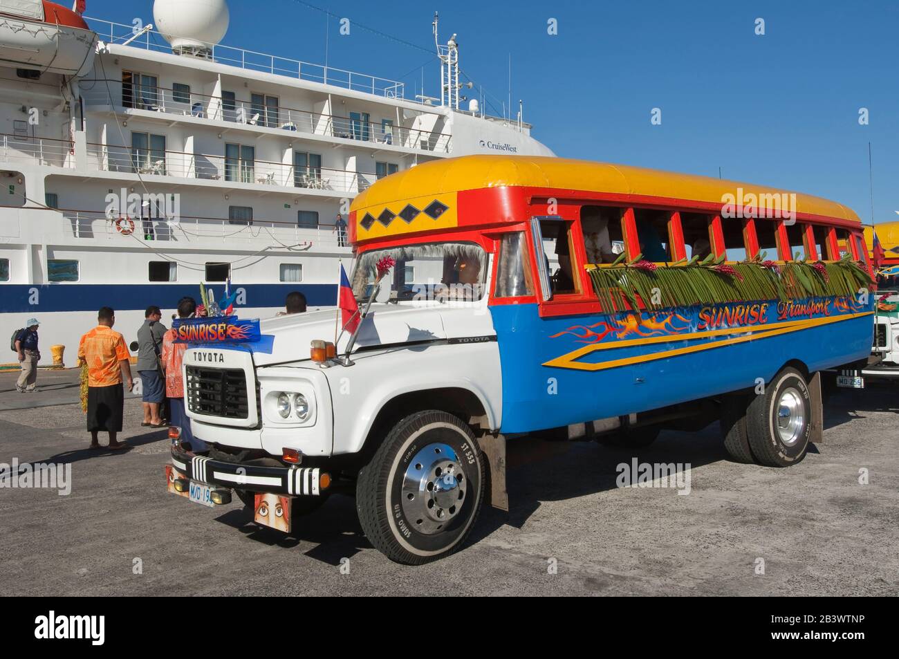 Samoa Occidentales, Upolu Island, Apia, Bunter Stadtbus Banque D'Images