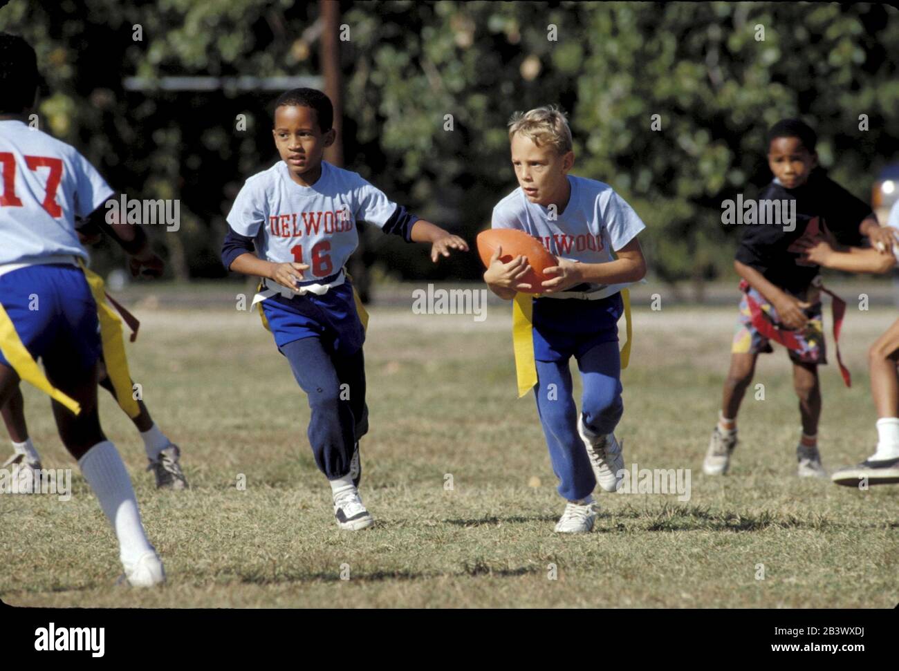 Austin, Texas Etats-Unis: Match de football de la ligue de la jeunesse.©Bob Daemmrich Banque D'Images