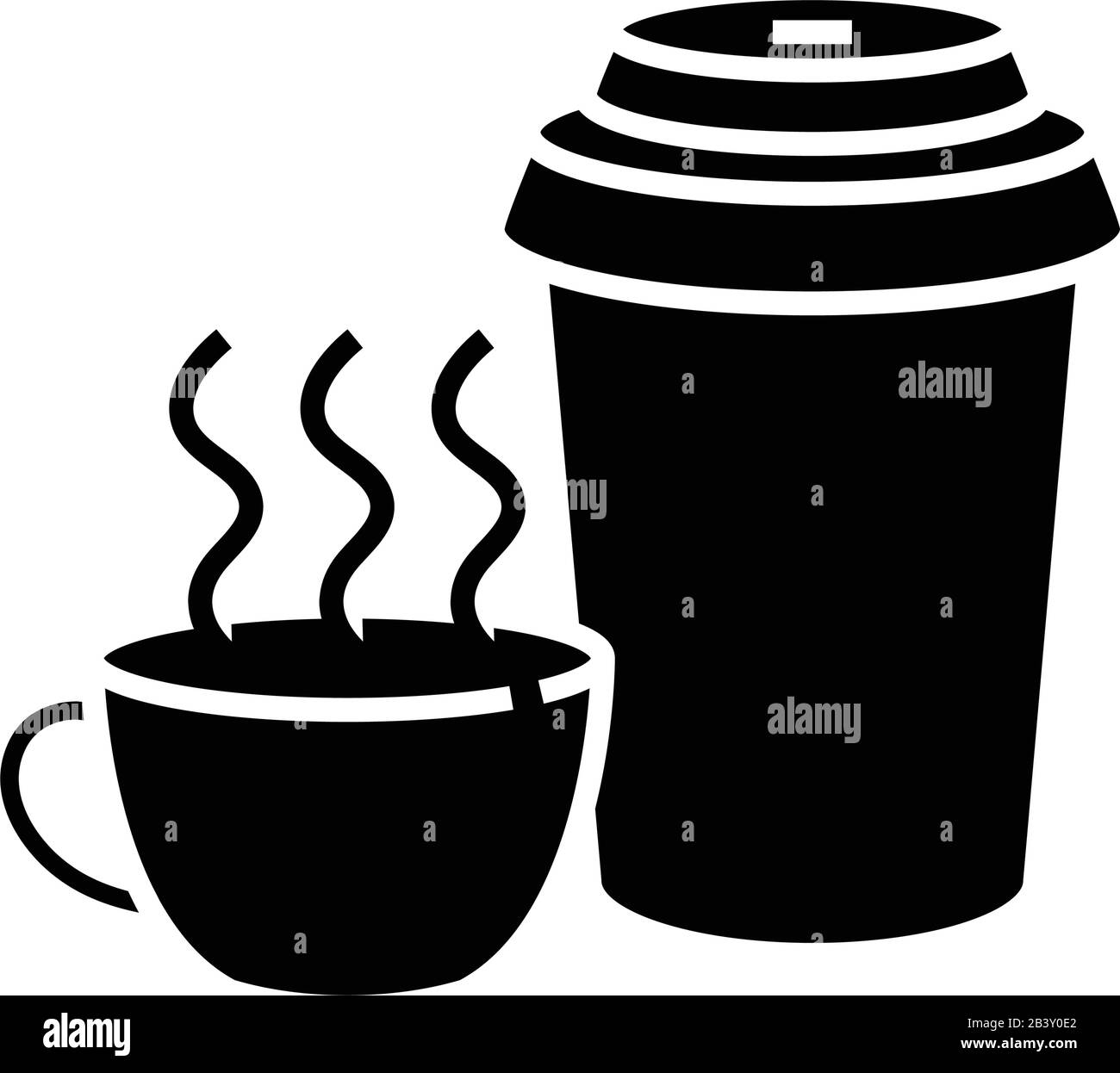 Icône Tea Outside black, illustration conceptuelle, symbole vectoriel plat, signe glyphe. Illustration de Vecteur
