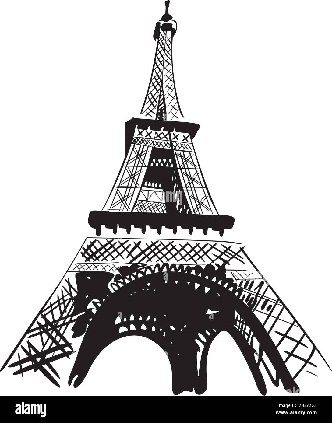 La Tour Eiffel à Paris Illustration de Vecteur