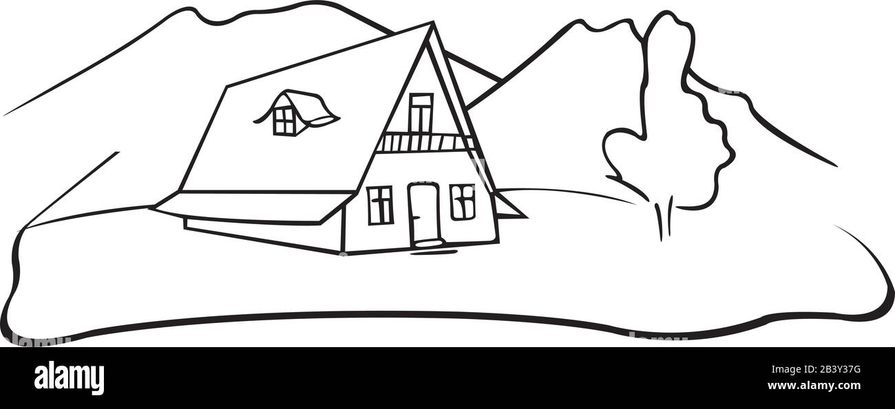 maison de highlander Illustration de Vecteur