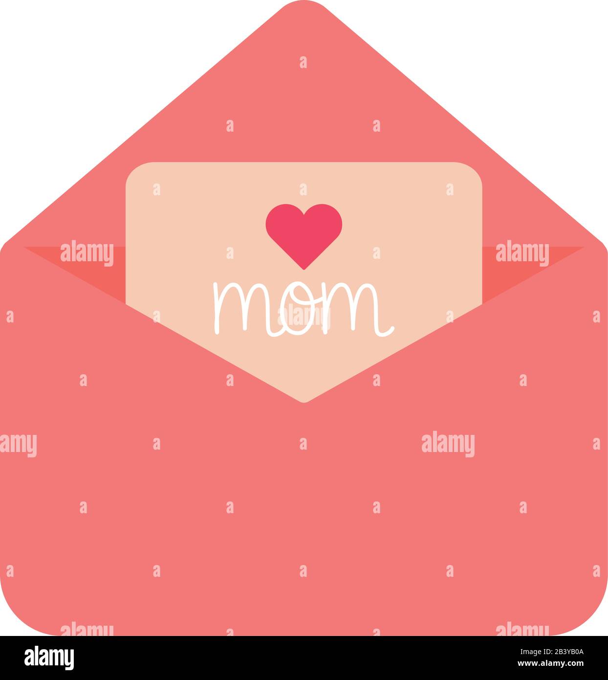 Carte Mere Avec Coeur Plat Style Icone Design Heureux Fete Des Meres Amour Relation Decoration Celebration Accueil Et Invitation Theme Illustration Vectorielle Image Vectorielle Stock Alamy