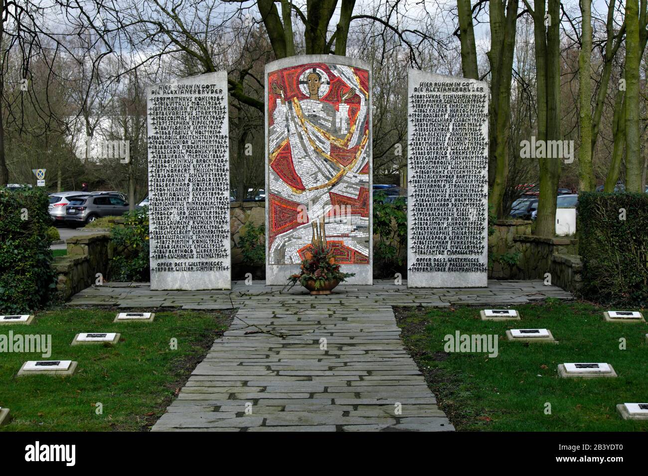 Le cimetière Alexania Brothers à Krefeld, NRW, Allemagne Banque D'Images