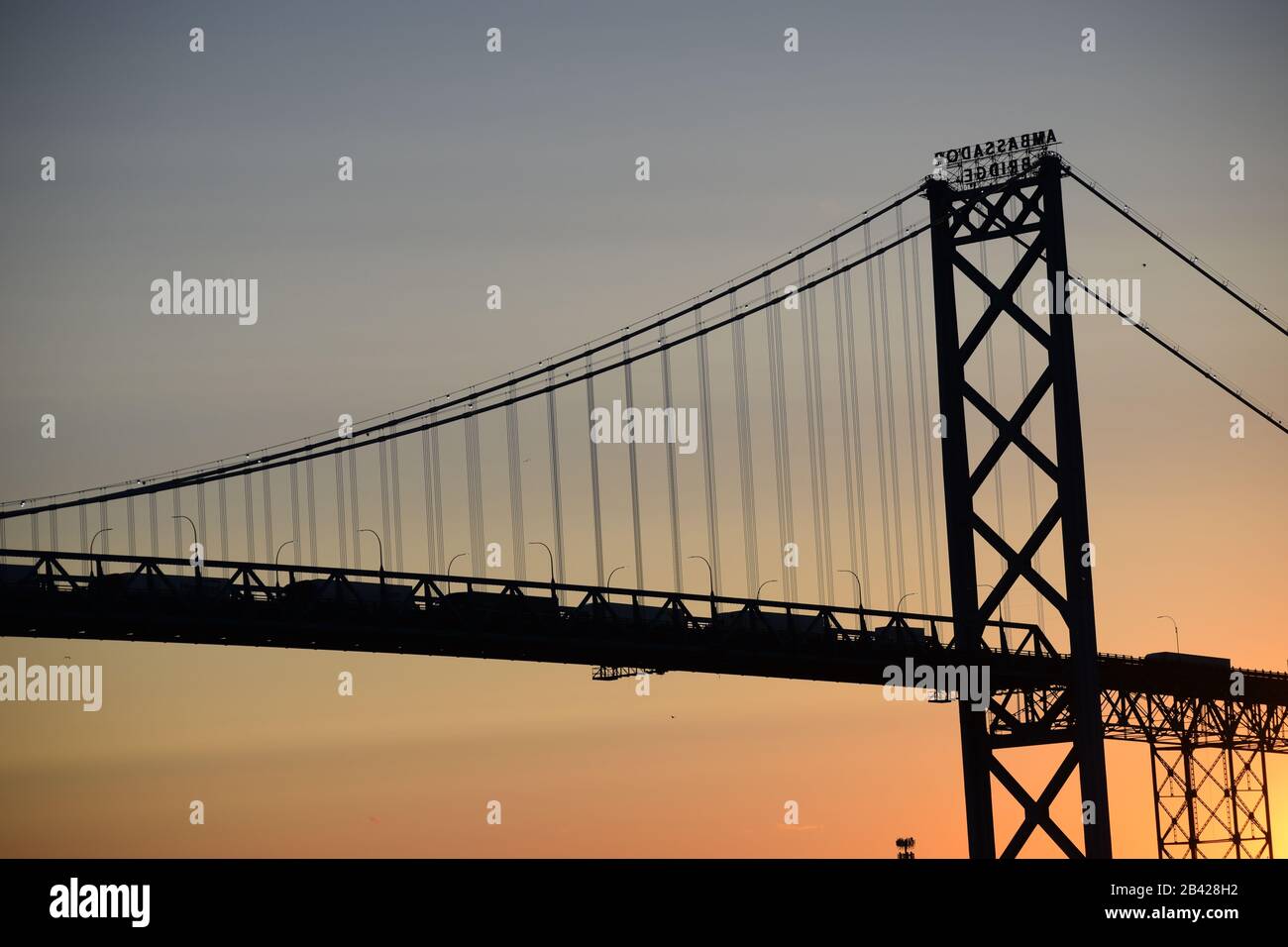 Detroit windsor border Banque de photographies et d’images à haute