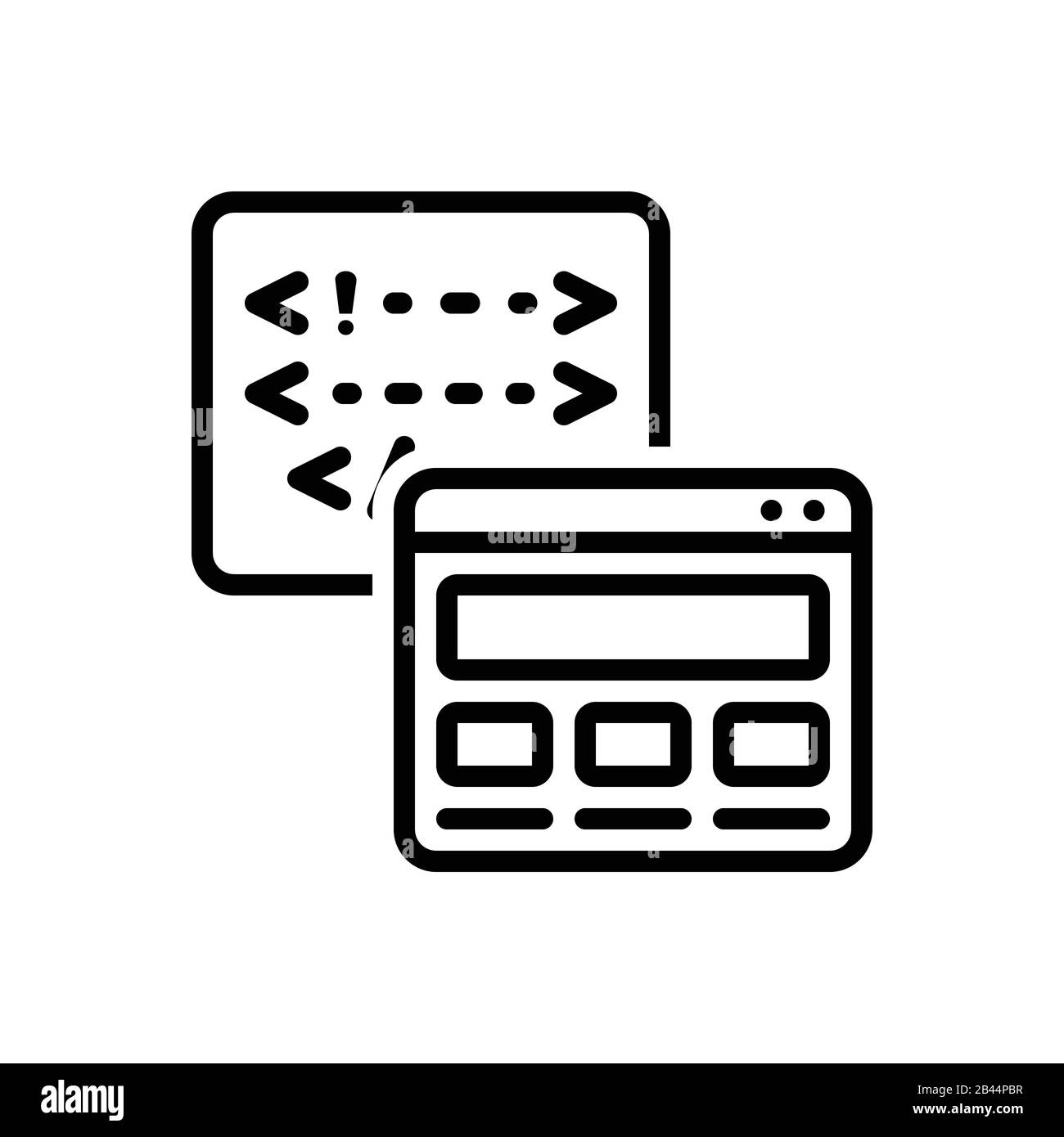 Icône de code Illustration de Vecteur