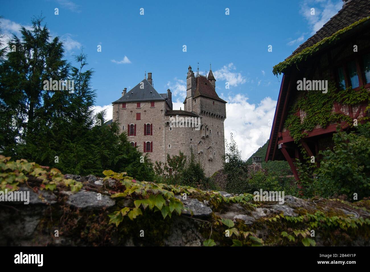 Château romantique en français haut savoie près du lac d'Annecy Banque D'Images