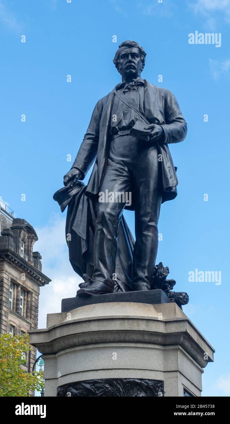 Statue de David Livingstone dans la ville de Glasgow près de la cathédrale de Glasgow Banque D'Images