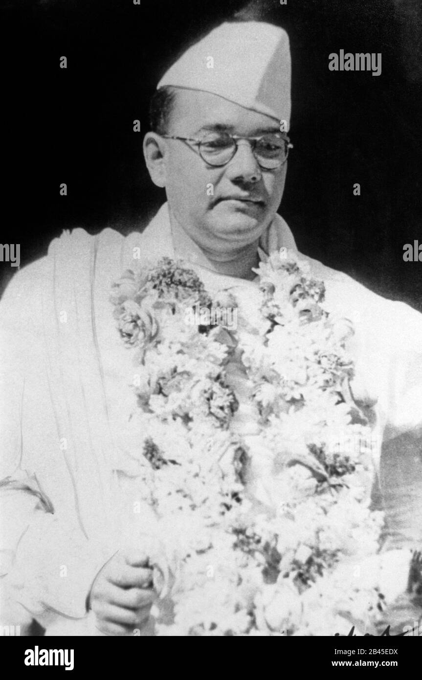 Netaji Subhas Chandra Bose, Subhas Chandra Bose, Inde, Asie, années 1930, ancienne image des années 1900 Banque D'Images
