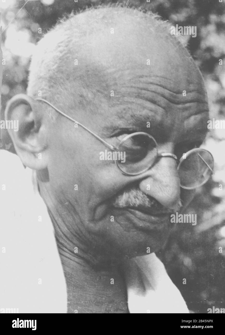 Mahatma Gandhi, portrait, Inde, années 1940, ancien millésime image des années 1900 Banque D'Images