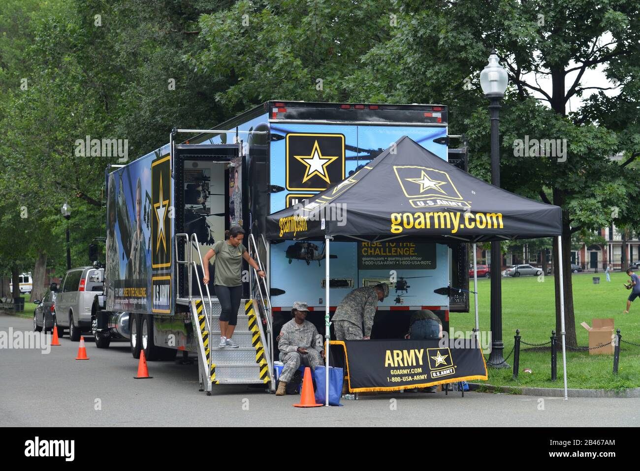 Werbung, Armée Américaine, Park, Boston Common, Boston, Massachusetts, États-Unis Banque D'Images