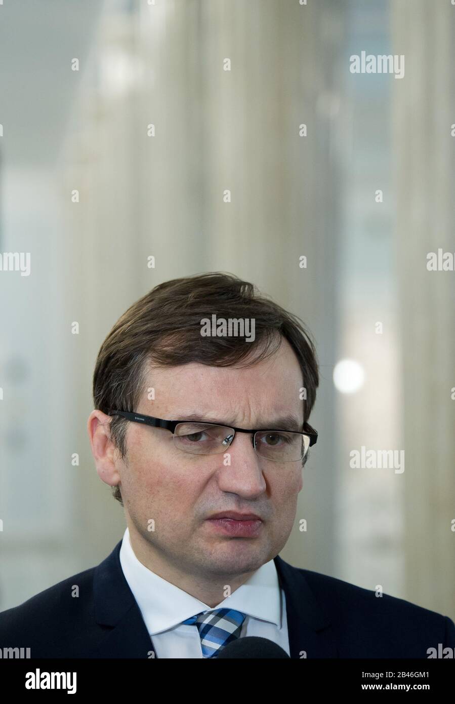 01.04.2016 Warszawa, Sejm. N/z Zbigniew Ziobro Banque D'Images