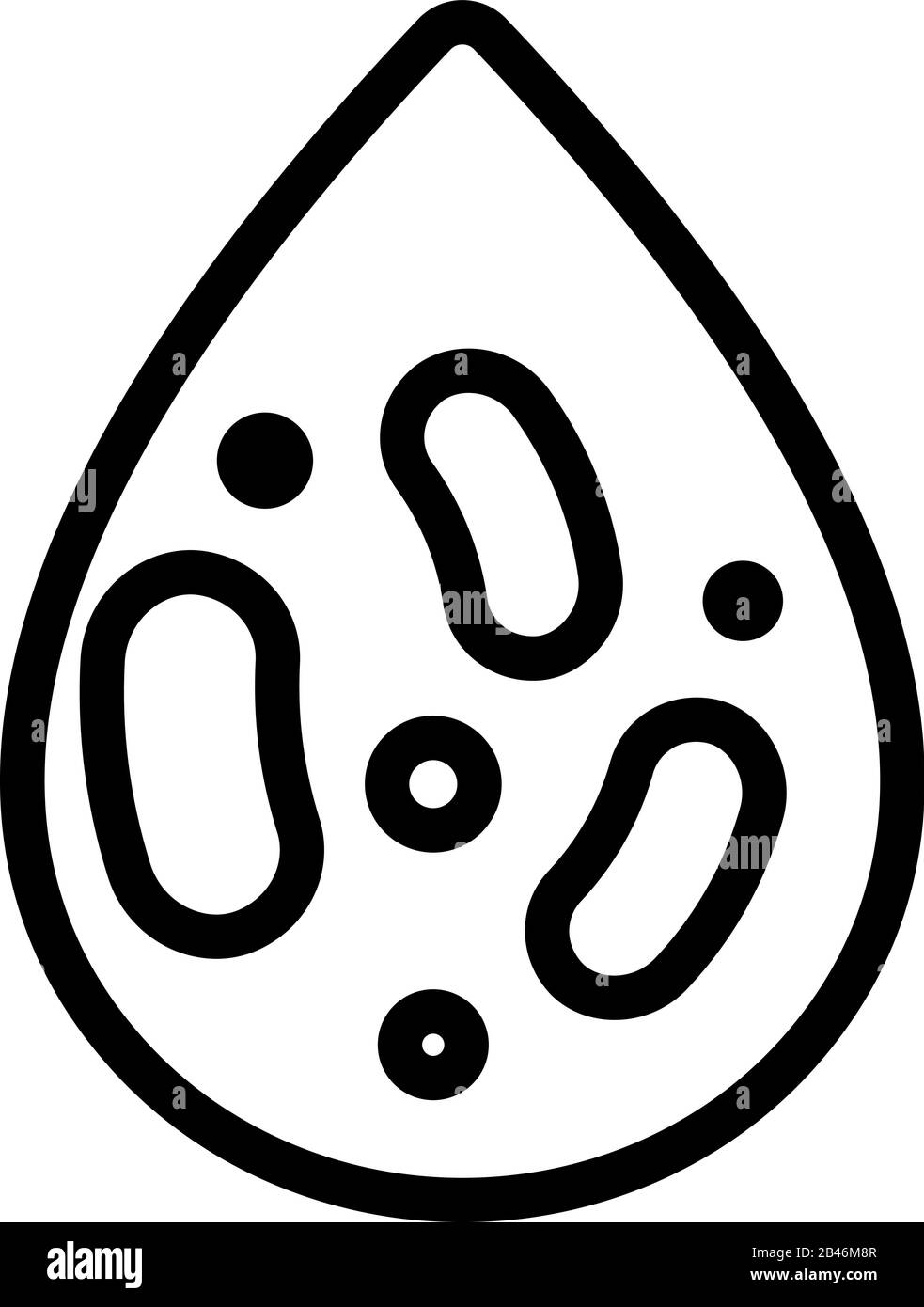 vecteur icône probiotique. Illustration du symbole de contour isolé Illustration de Vecteur