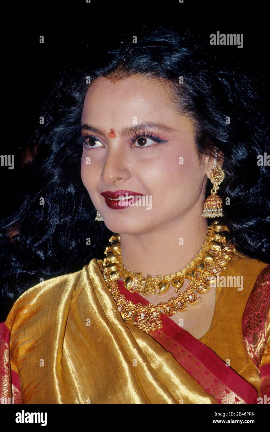 Rekha ; Bhanurekha Ganesan ; actrice indienne de bollywood ; Inde ; Asie Banque D'Images