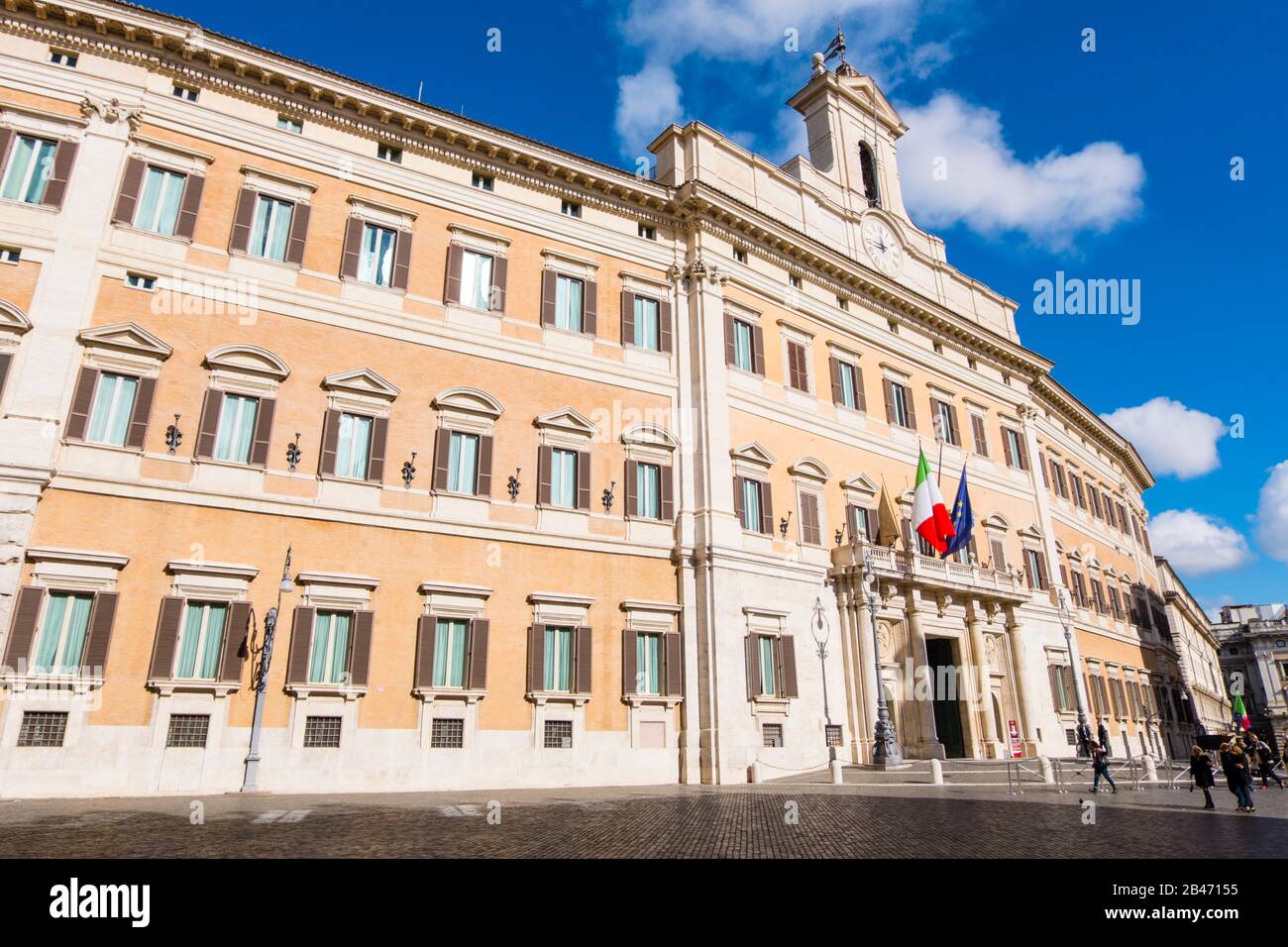 Palazzo Montecitorio, Piazza di Monte Citorio, centro storico, Rome, Italie Banque D'Images