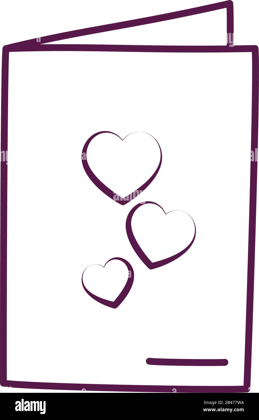 Carte D Amour Avec Coeur Style Icone Design De Passion Romantique Valentines Jour Mariage Decoration Et Mariage Theme Illustration Vectorielle Image Vectorielle Stock Alamy