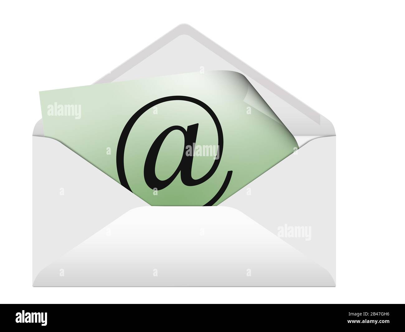 E-mail à l'enveloppe, illustration symbolique Banque D'Images