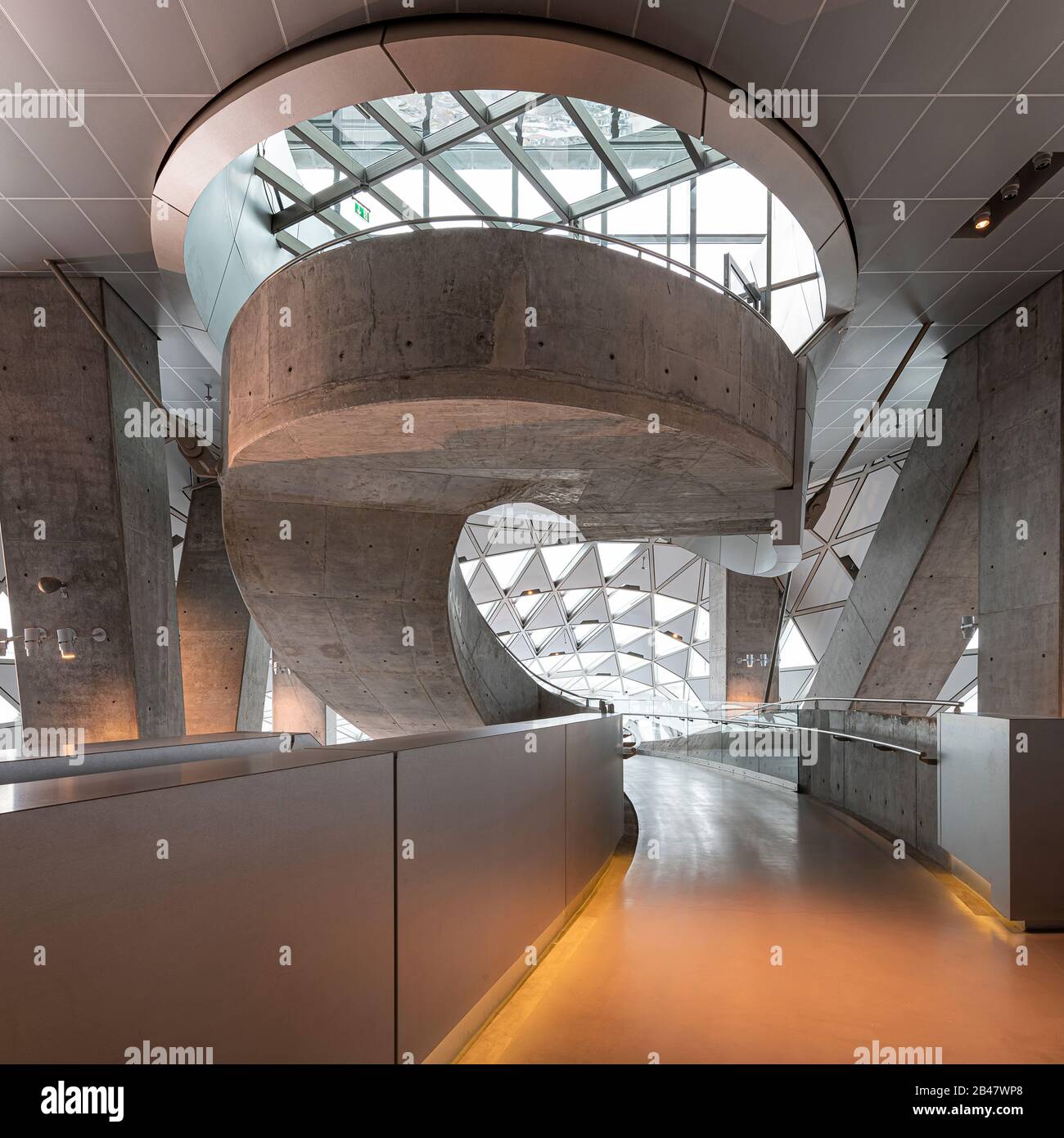 À l'intérieur de la Maison de la musique à Aalborg, Danemark. Banque D'Images