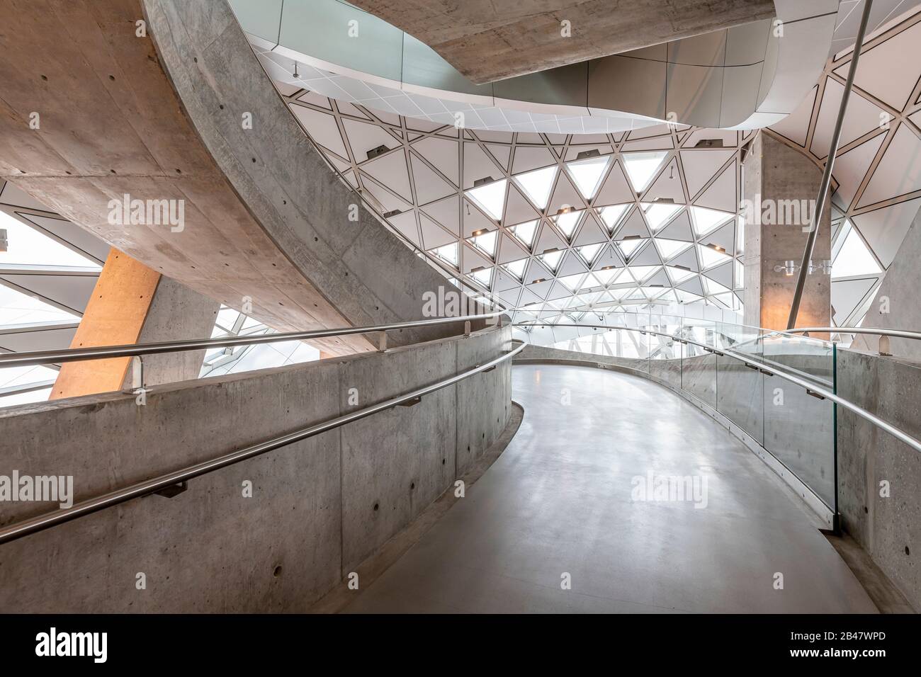 À l'intérieur de la Maison de la musique à Aalborg, Danemark. Banque D'Images