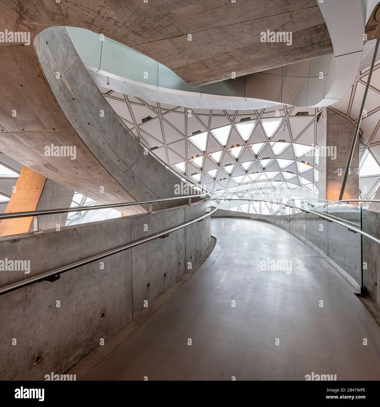 À l'intérieur de la Maison de la musique à Aalborg, Danemark. Banque D'Images