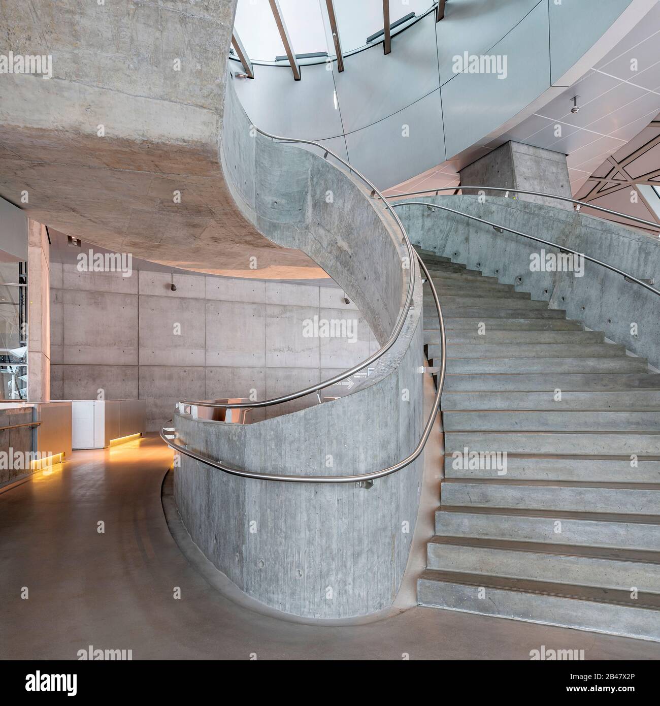 À l'intérieur de la Maison de la musique à Aalborg, Danemark. Banque D'Images