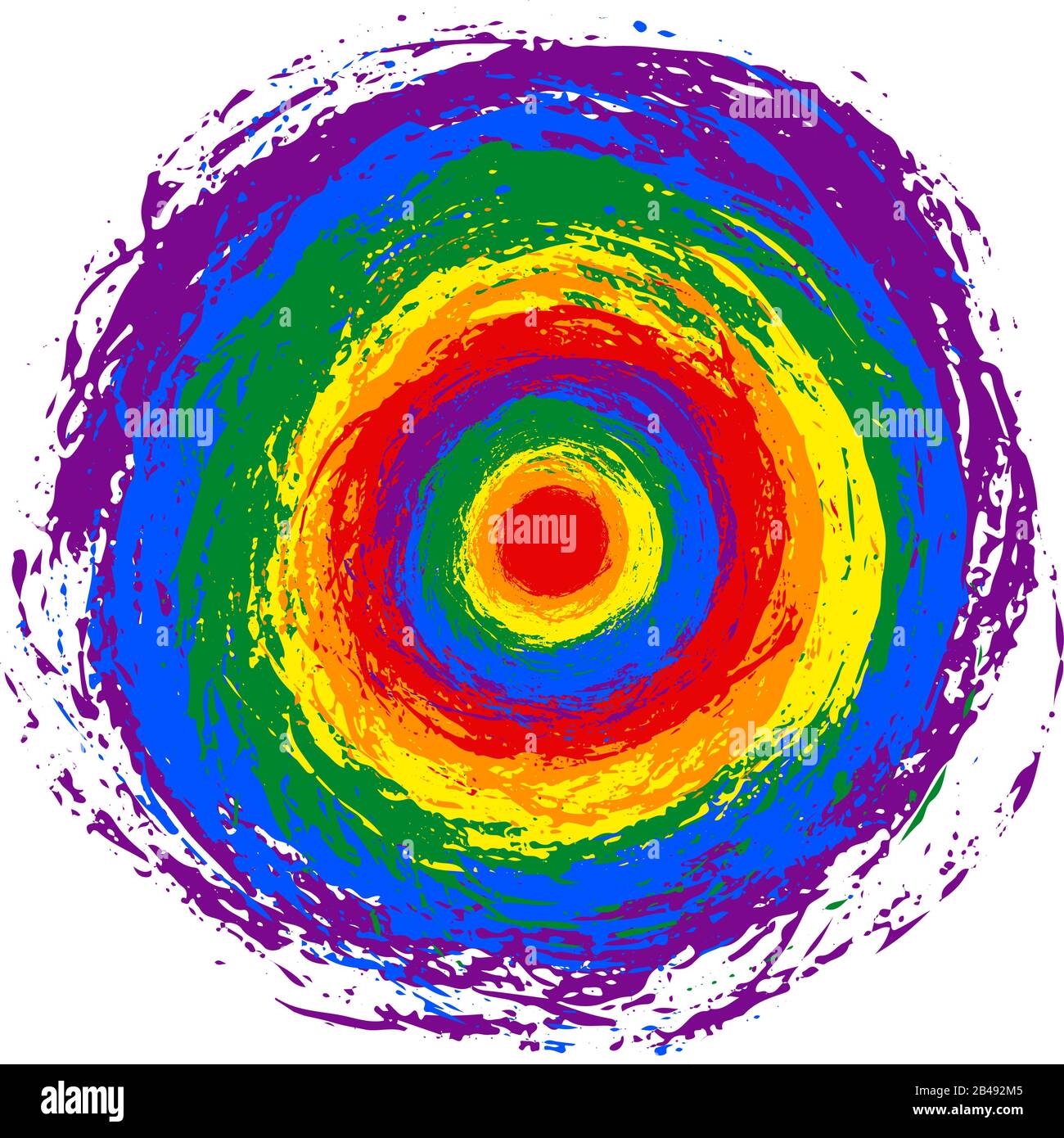 Fond arc-en-ciel lumineux avec des taches rondes Illustration de Vecteur