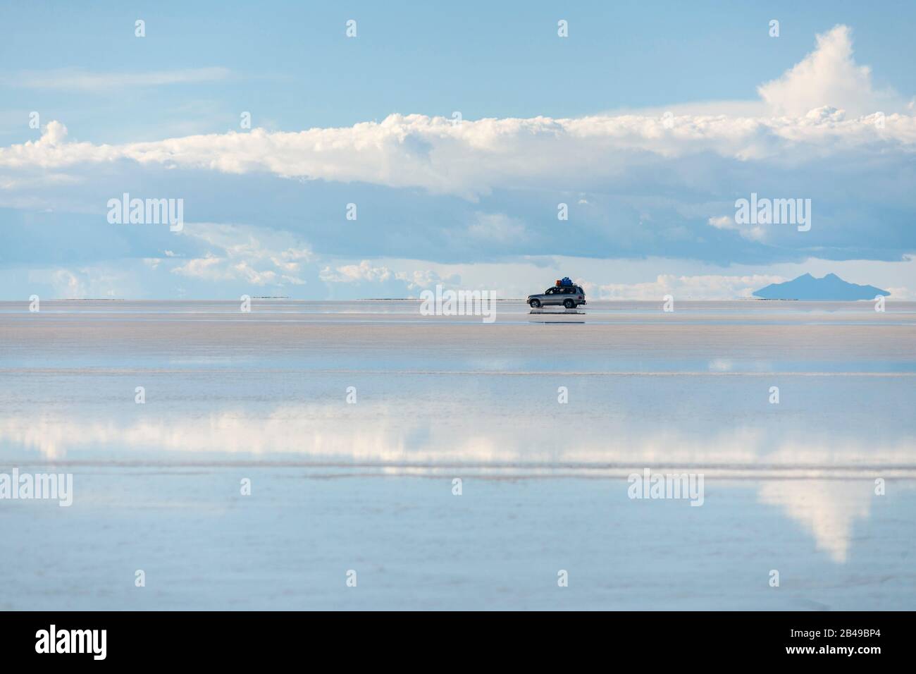 Salar de Uyuni salin appartements en Bolivie. Banque D'Images