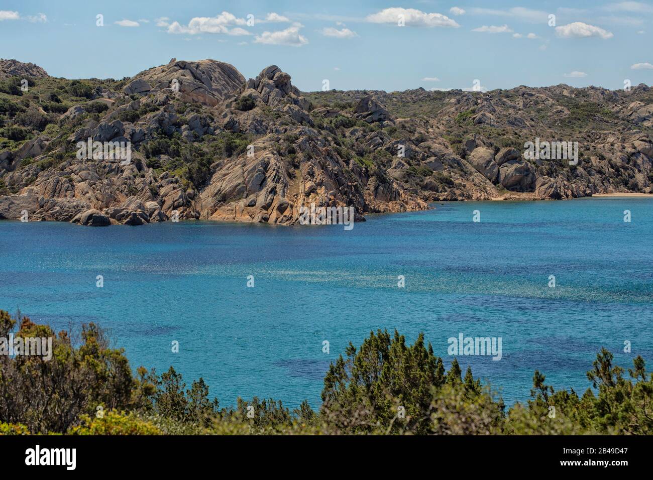 Formations rocheuses au parc national de l'Arcipelapelago della maddalena, île de la maddalena, sardaigne Italie Banque D'Images