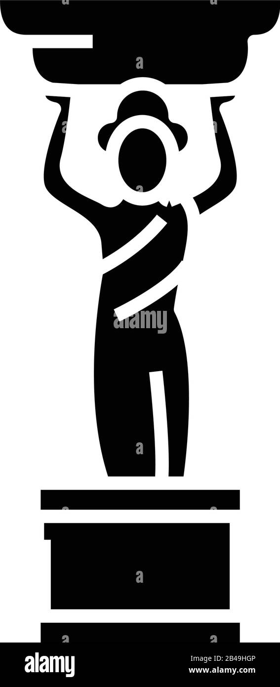 Petite statue icône noire, illustration conceptuelle, symbole vectoriel plat, signe glyphe. Illustration de Vecteur Petite statue icône noire, illustration conceptuelle, symbole vectoriel plat, signe glyphe. Illustration de Vecteur