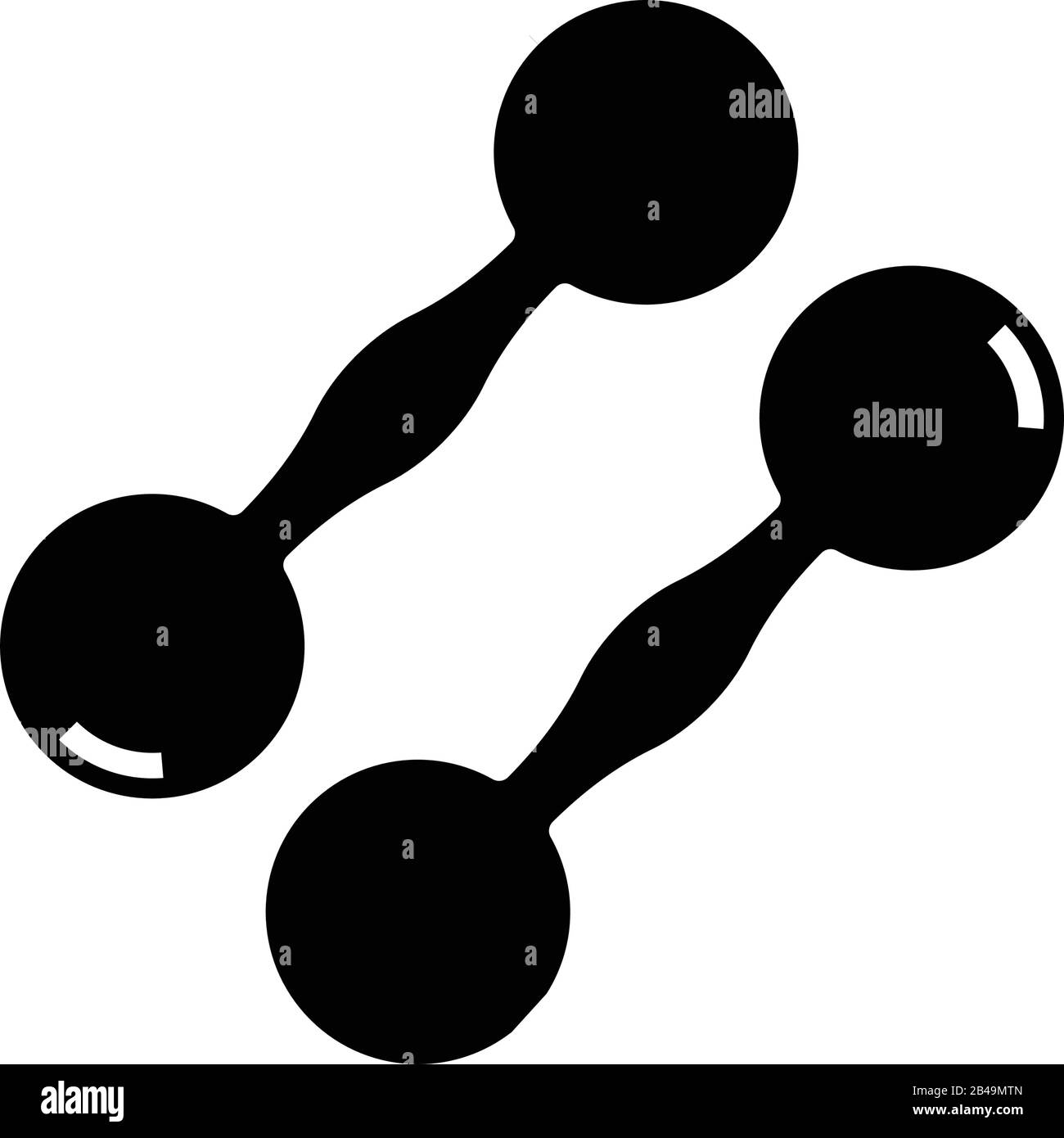 Petite icône noire des haltères, illustration du concept, symbole vectoriel plat, signe glyphe. Illustration de Vecteur