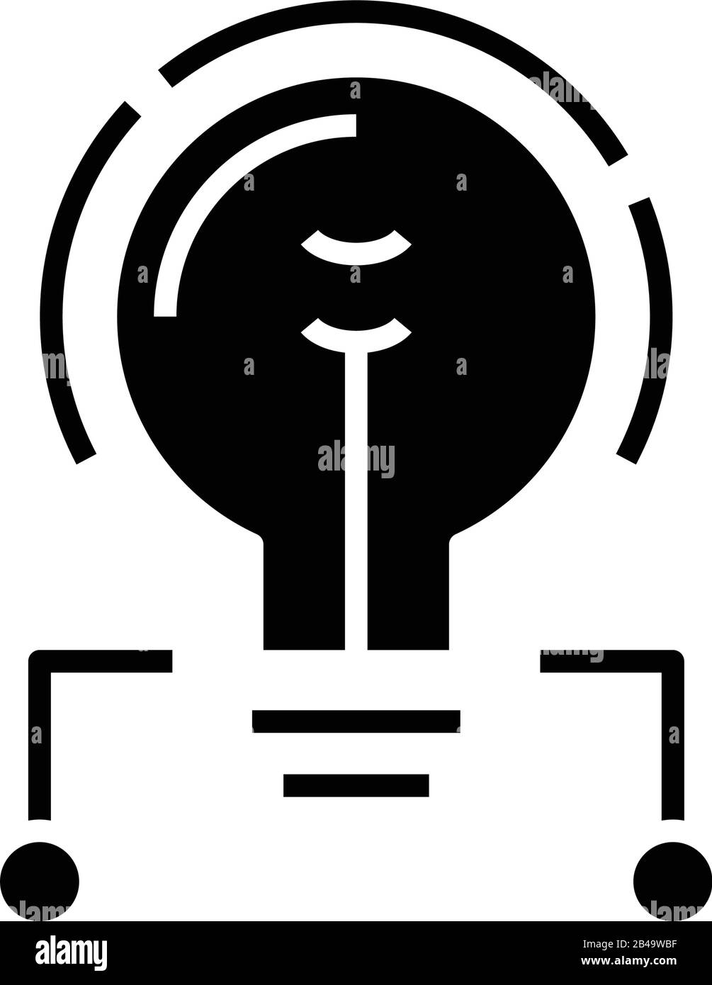 Icône noire de l'idée de propagation, illustration du concept, symbole plat vectoriel, signe glyphe. Illustration de Vecteur