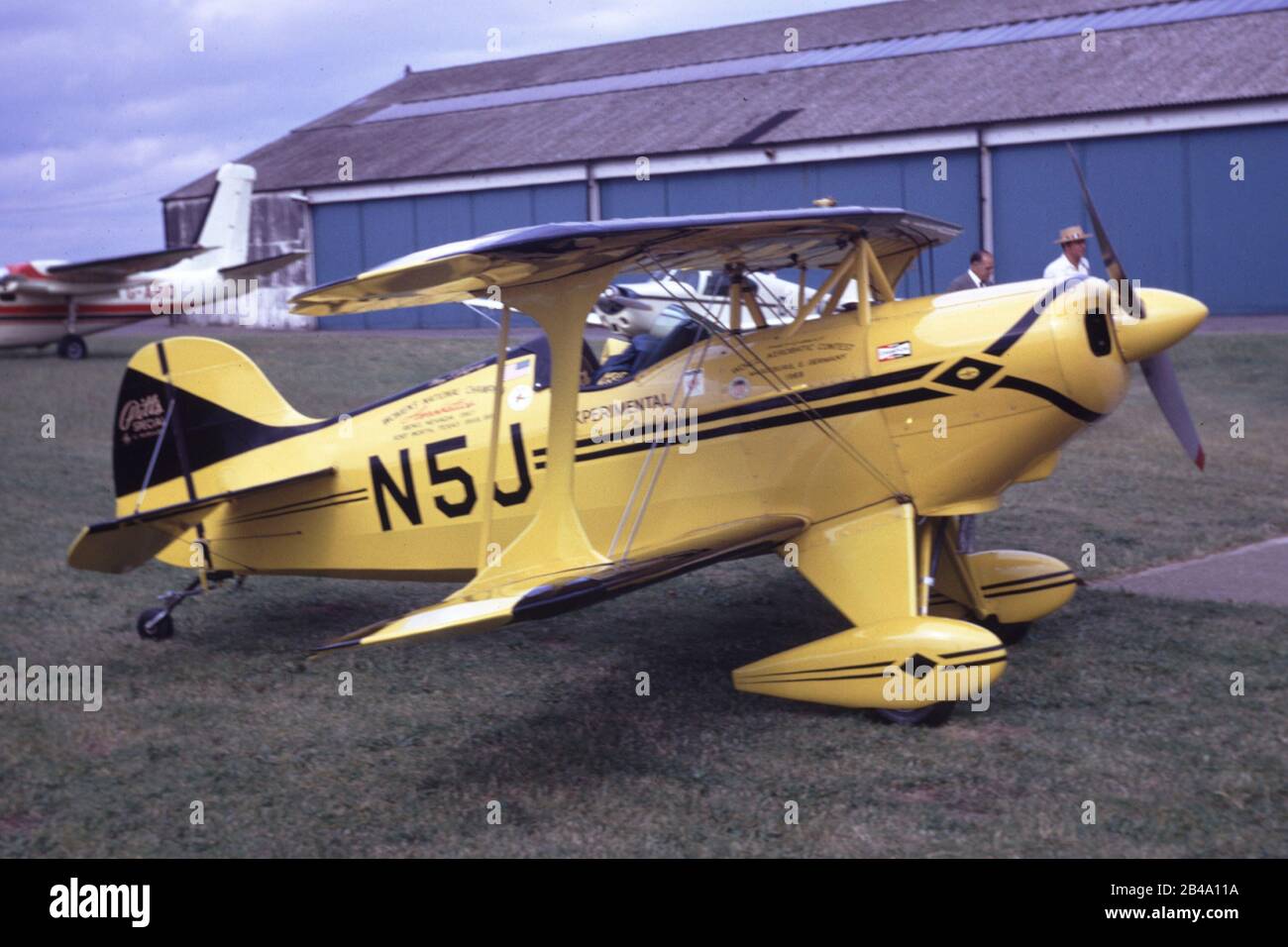 Un avion spécial Pitts à Sywell en 1970 Banque D'Images
