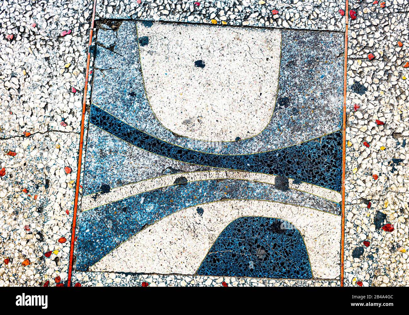 Terrazzo Tile Artwork, la Havane, Cuba Banque D'Images