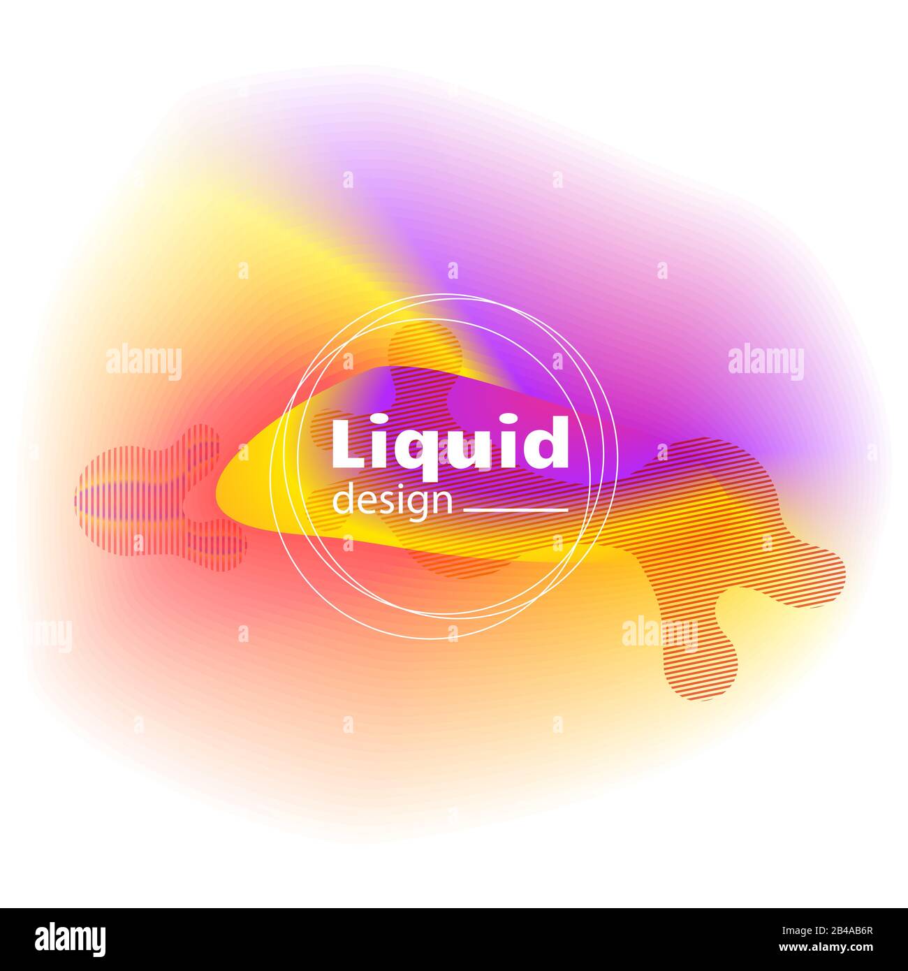 Forme abstraite liquide vive sur fond blanc. Bannière fluide. Illustration de Vecteur