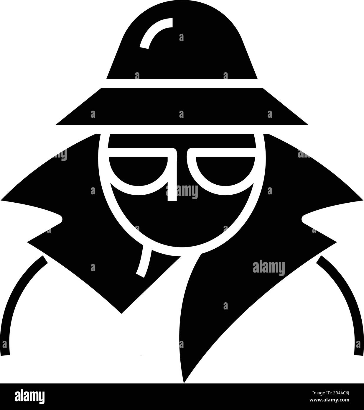 Icône noire Spier, illustration conceptuelle, symbole vectoriel plat, signe glyphe. Illustration de Vecteur