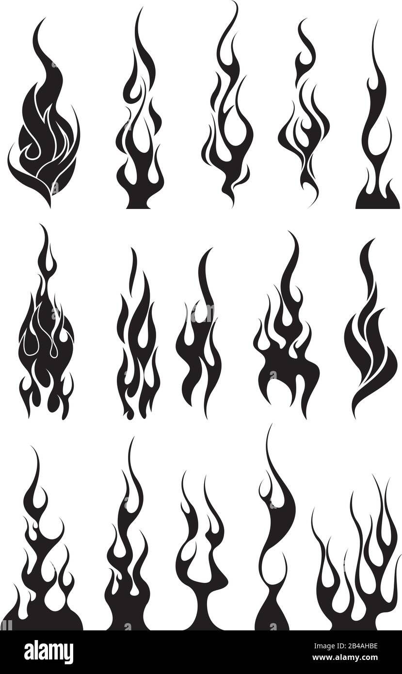 Illustration de flammes, avec vecteur de fond blanc Illustration de Vecteur