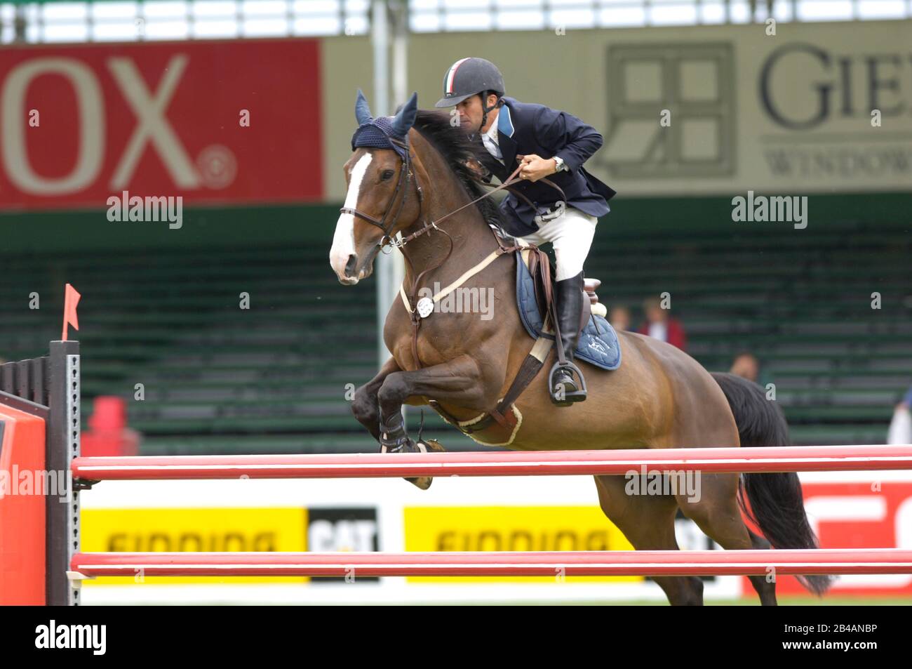 Grand Prix De Fiabilité du CN - Eduardo Salas (MEX) à Landdame au National Spruce Meadows, juin 2006 Banque D'Images