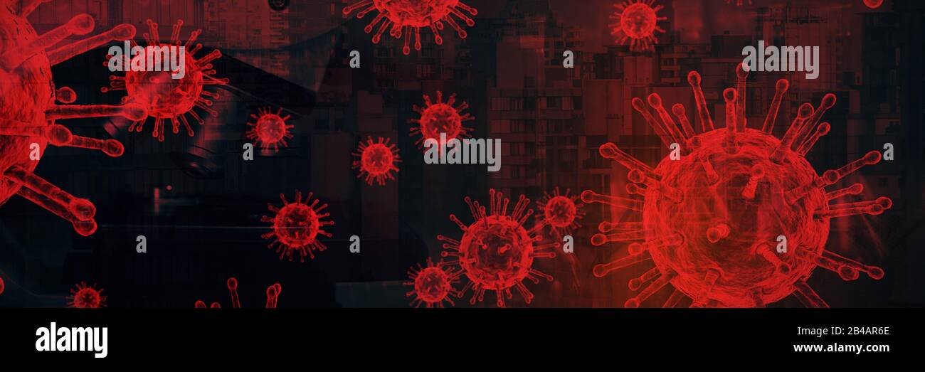 Image composite du coronavirus sur fond blanc. Tests de dépistage de la pandémie de coronavirus Banque D'Images