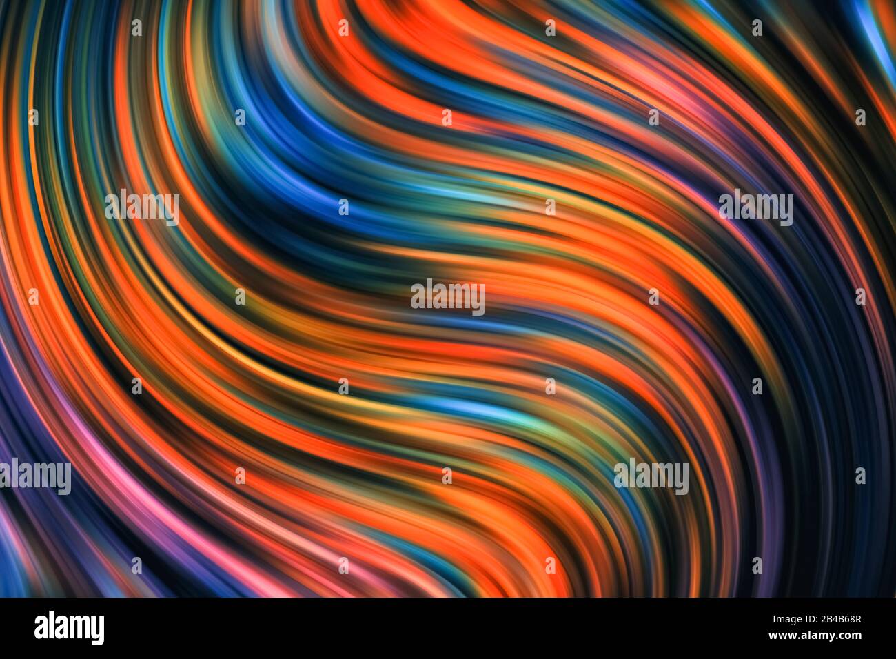 Arrière-plan abstrait Couleur arc-en-ciel effet lumière illustration texture papier peint rendu tridimensionnel. Motif à rayures ondulées couleur vive pour un motif et un dos Banque D'Images