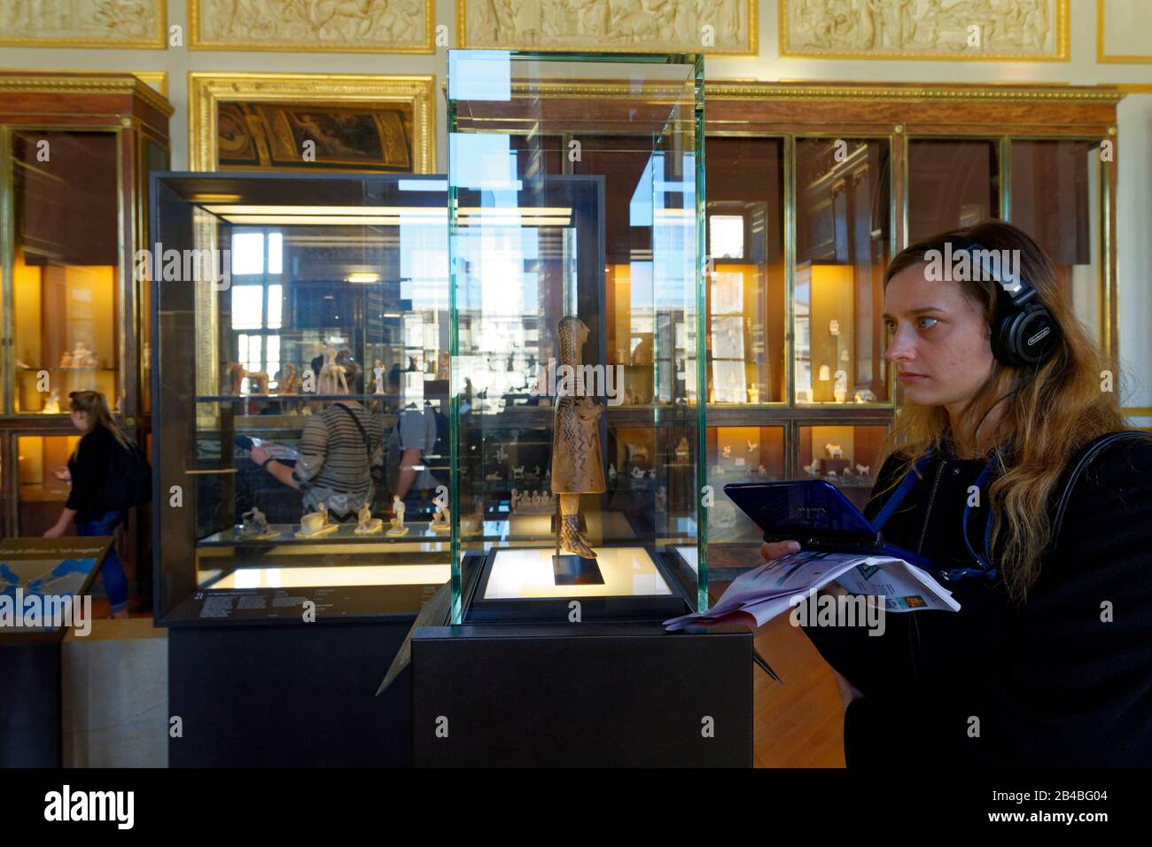 France, Paris, région classée au patrimoine mondial par l'UNESCO, musée du Louvre, galerie Campana, Département des antiquités grecques, étrusques et romaines, cloche d'Idol de Thèbes Banque D'Images